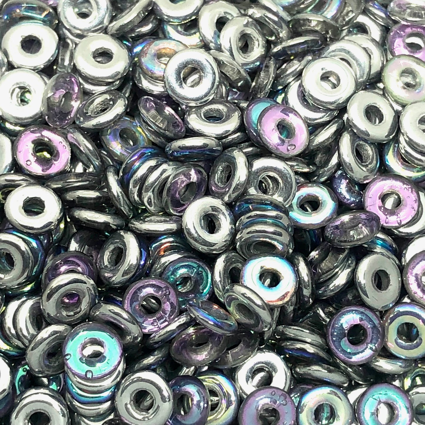 'O' Bead Silver Rainbow