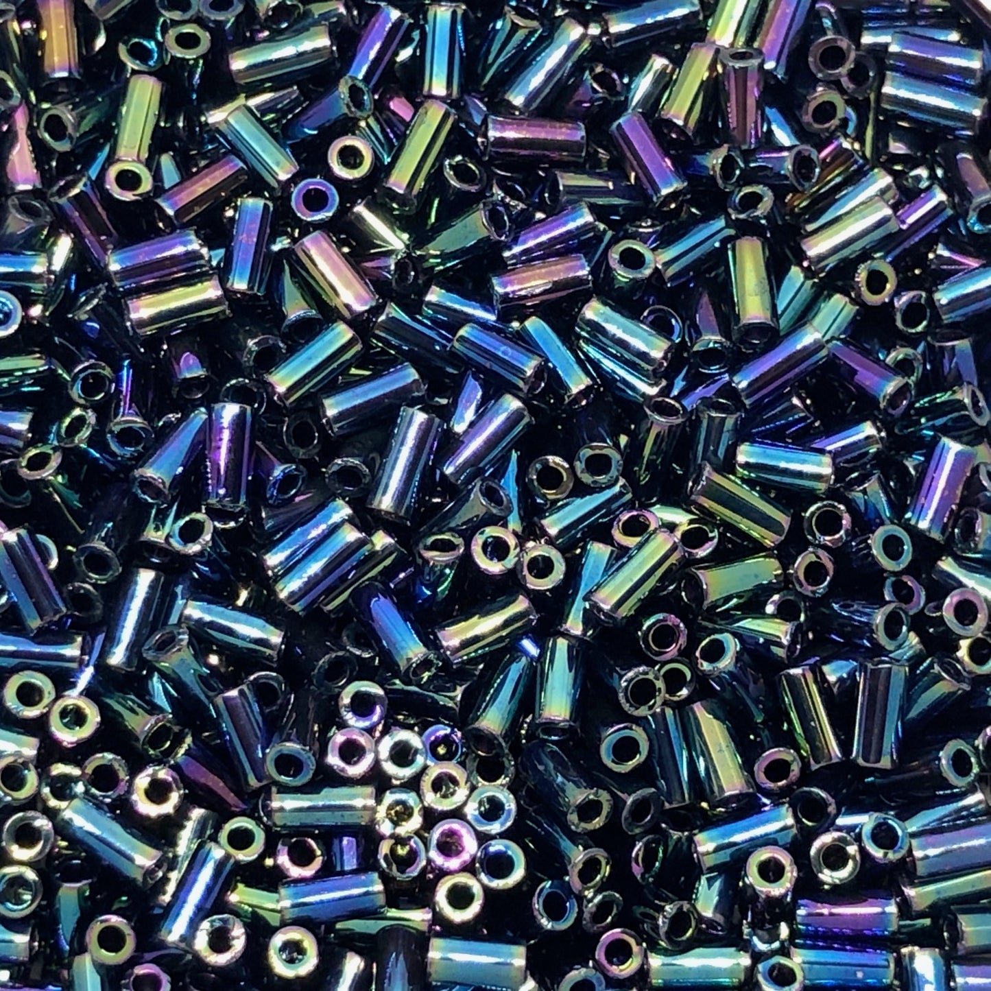 #455 Bugle 3mm Metallic Blue Iris