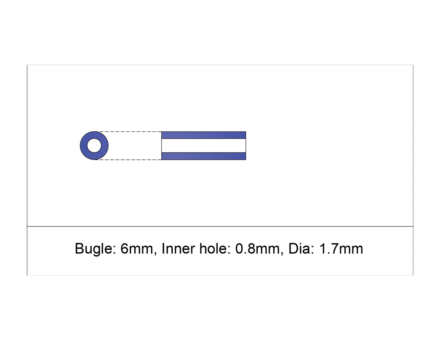 #401FR Bugle 6mm Matte Black AB