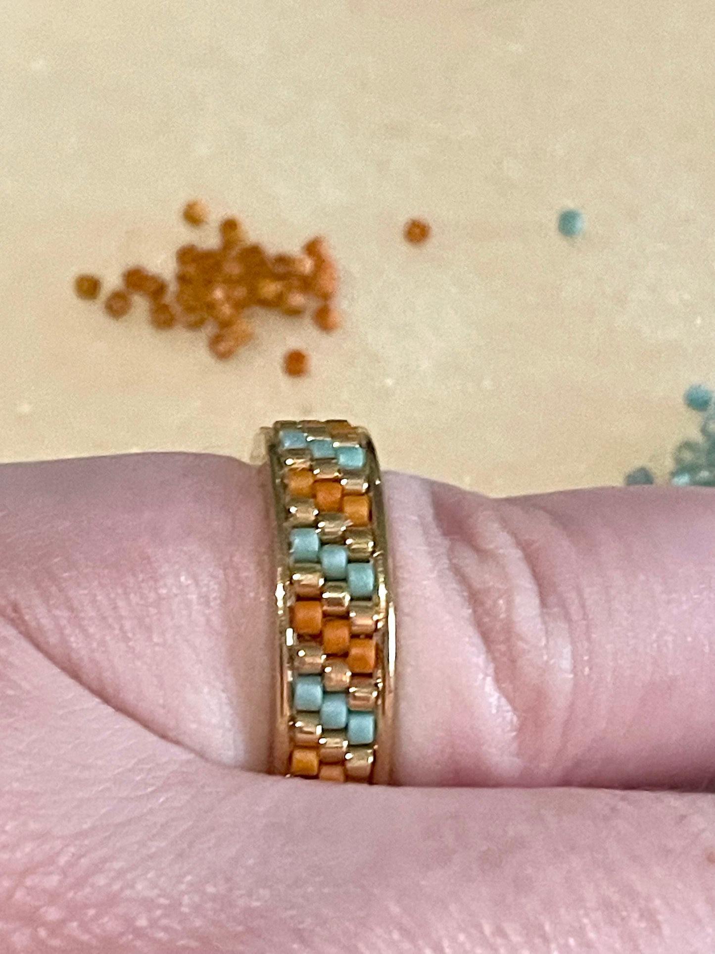 Gold Plated Channel Ring Size 7