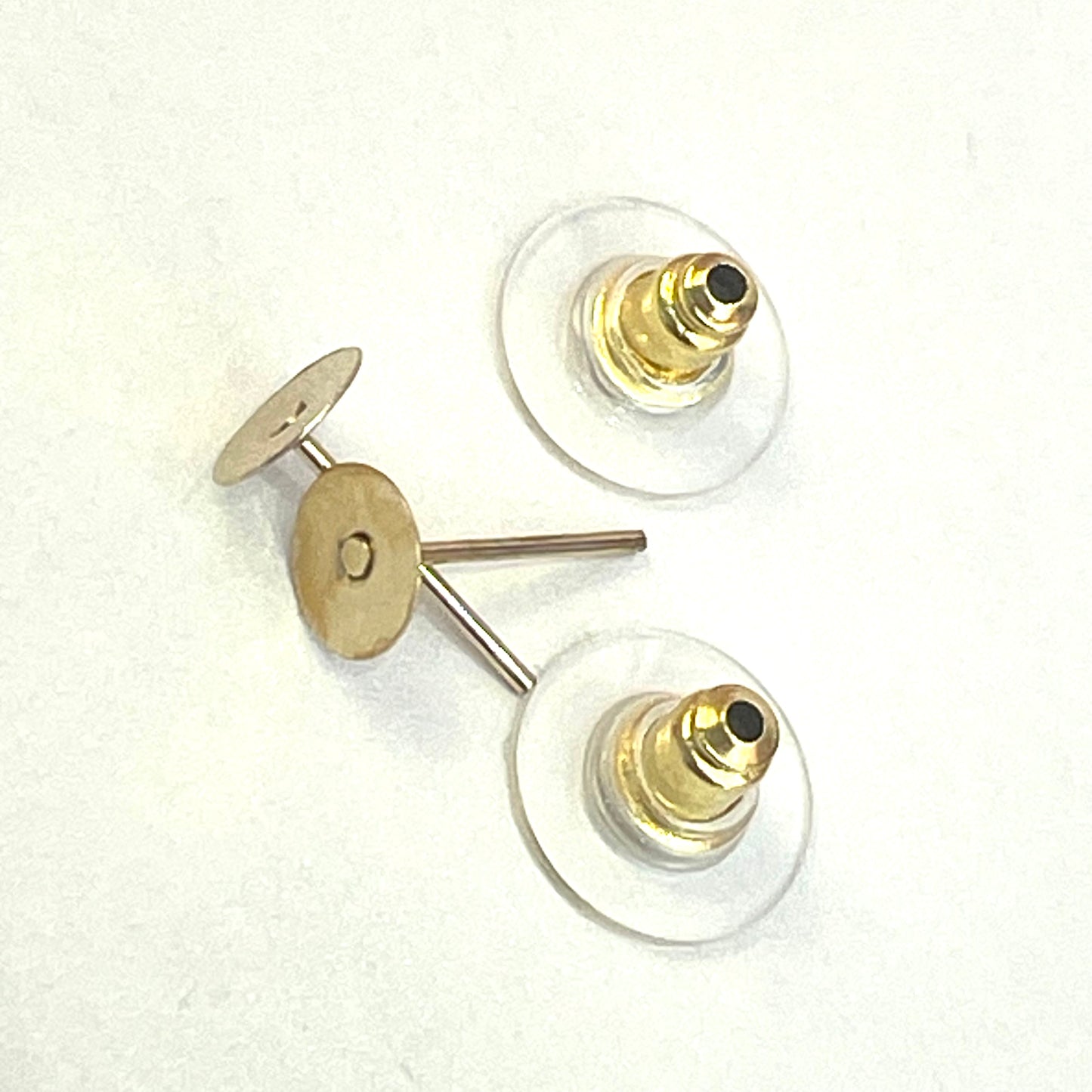6mm Flat Gold Plated Post Earrings