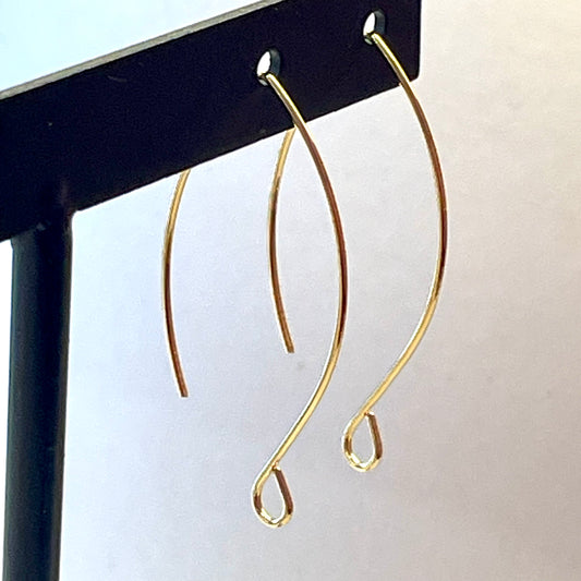 Gold Plated Marquis Ear Wire