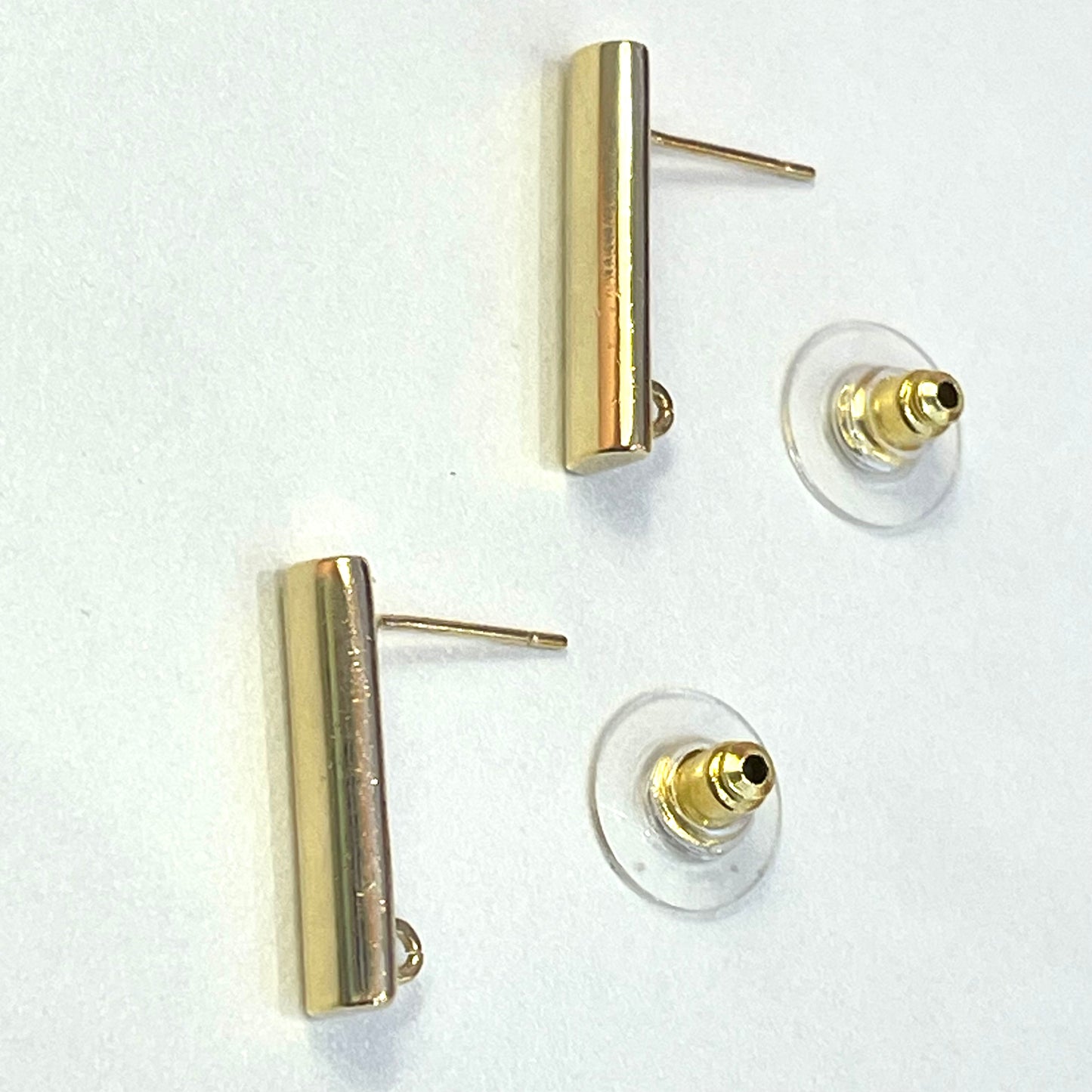 Large Half Round Post Earrings