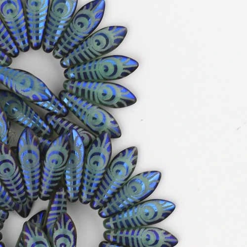 Dagger 5X16mm Turquoise Etched Eye