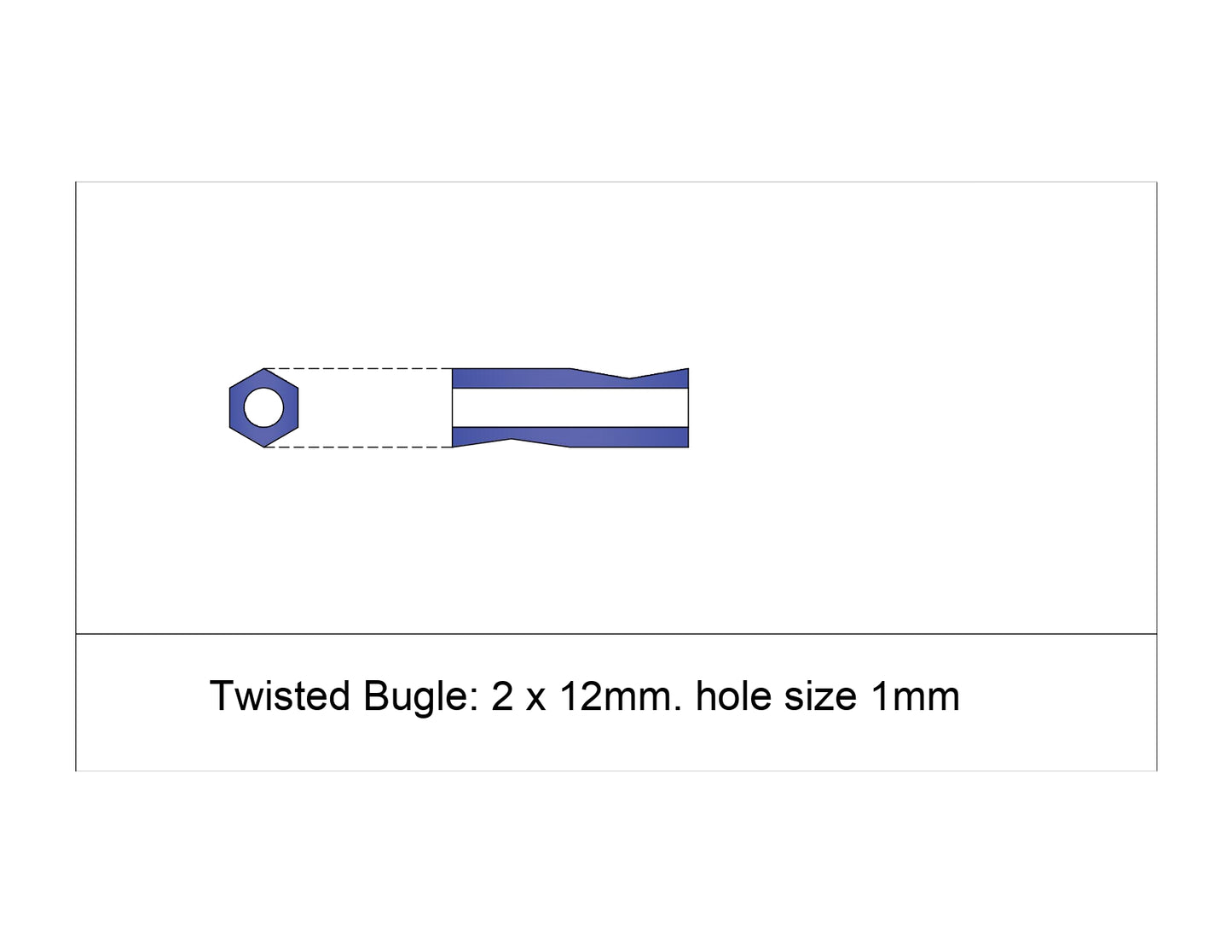 #401FR Twisted Bugle 12mm Matte Black AB