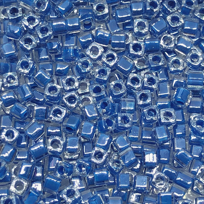 #238 Blue Lined Clear 1.8mm Cube