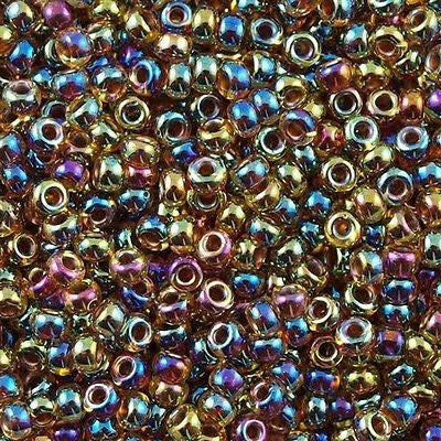 #357 Root Beer Lined Light Topaz AB 11*
