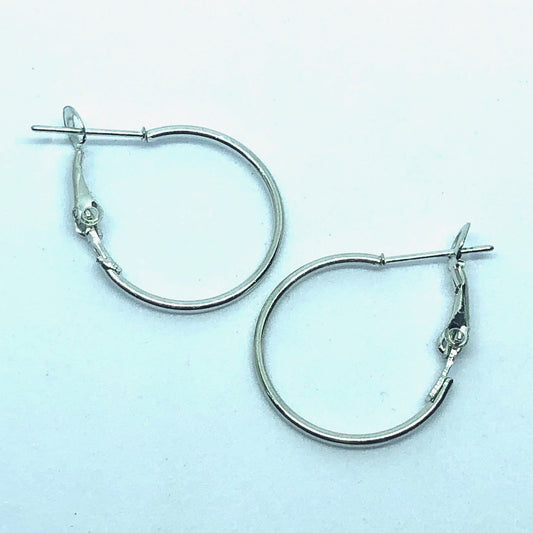 20mm Hoop Earring Dark Silver