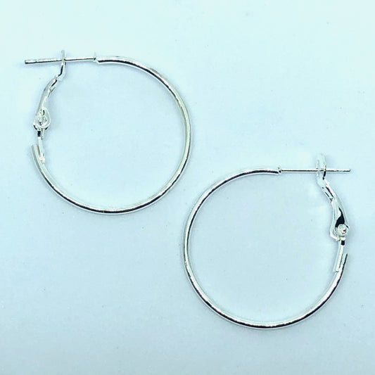 25mm Hoop Earring Silver