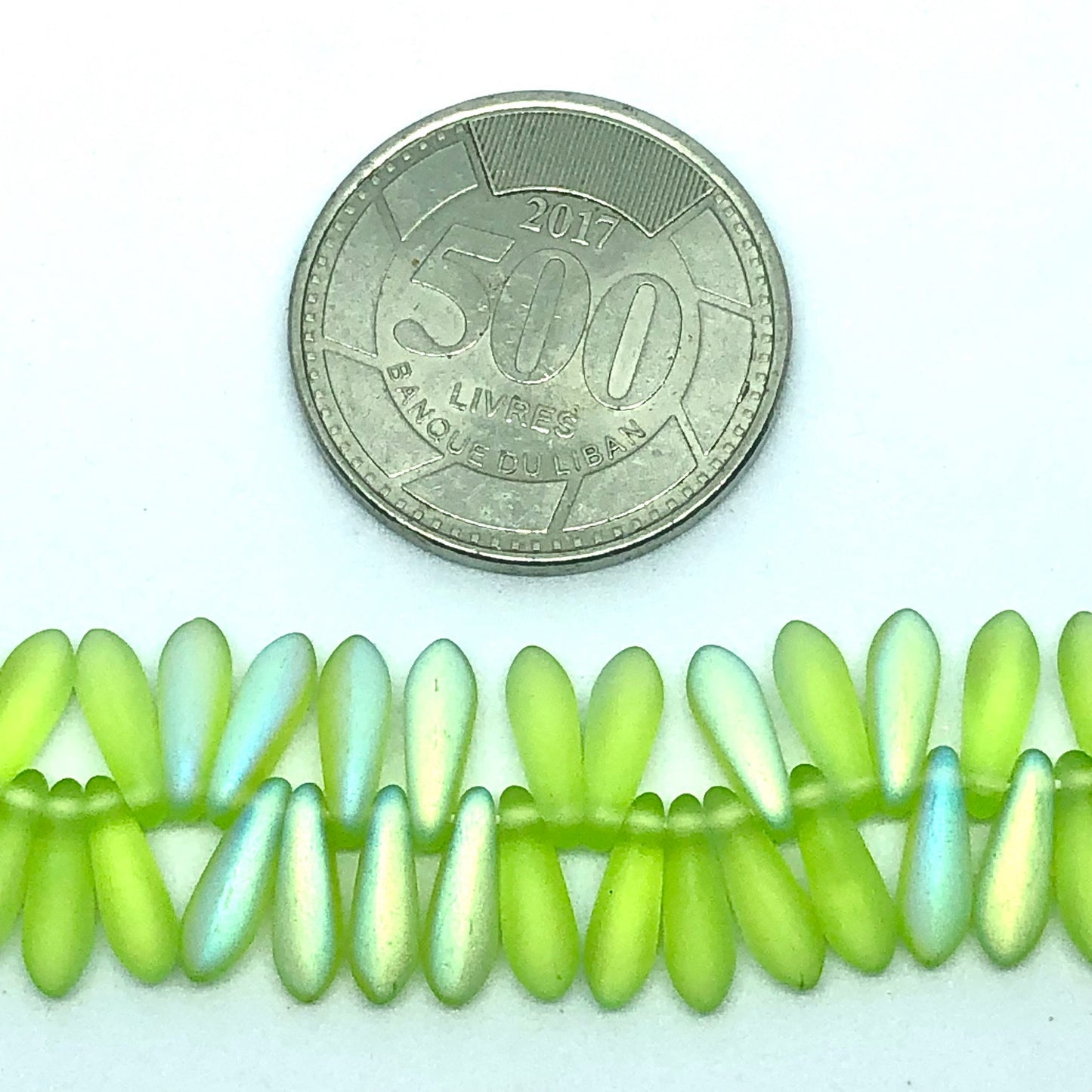 3X11mm Dagger Peridot AB Frost