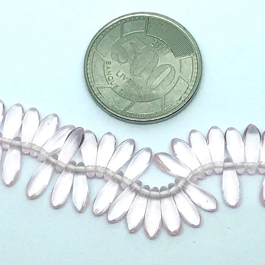 3X11mm Dagger Transparent Pink