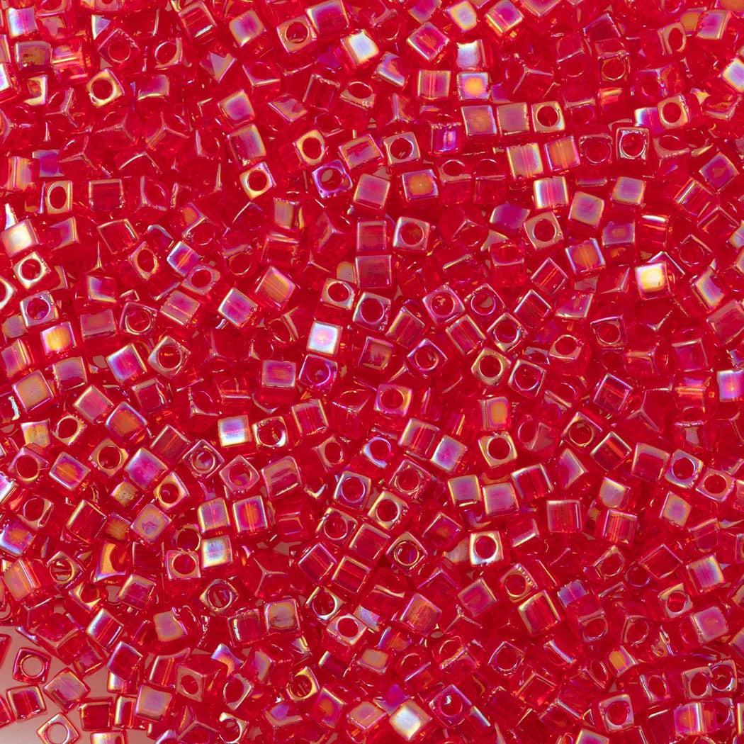 #254 Transparent Red AB 1.8mm Cube