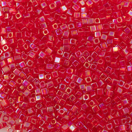 #254 Transparent Red AB 1.8mm Cube