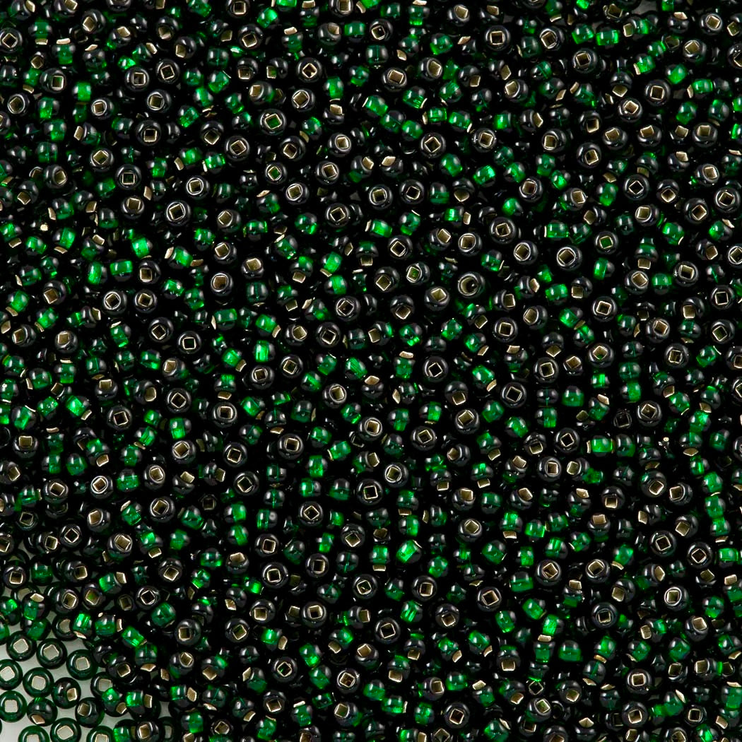 57150 Silver Lined Dark Green 11* 10 grams