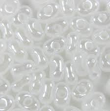 57102 Opaque White Luster 2X4mm Farfalle 10 grams