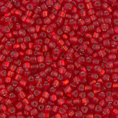 #10 Silver Lined Flame Red 11*