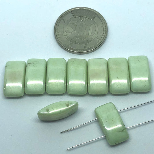 9X17mm Carrier Bead Green Luster