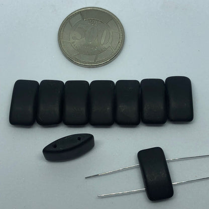 9X17mm Carrier Bead Matte Black