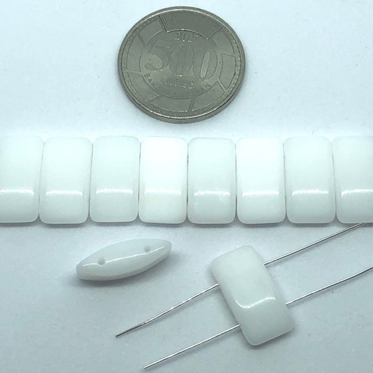 9X17mm Carrier Bead Opaque White