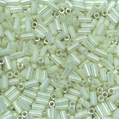 #594 Bugle 3mm Cream Pearl