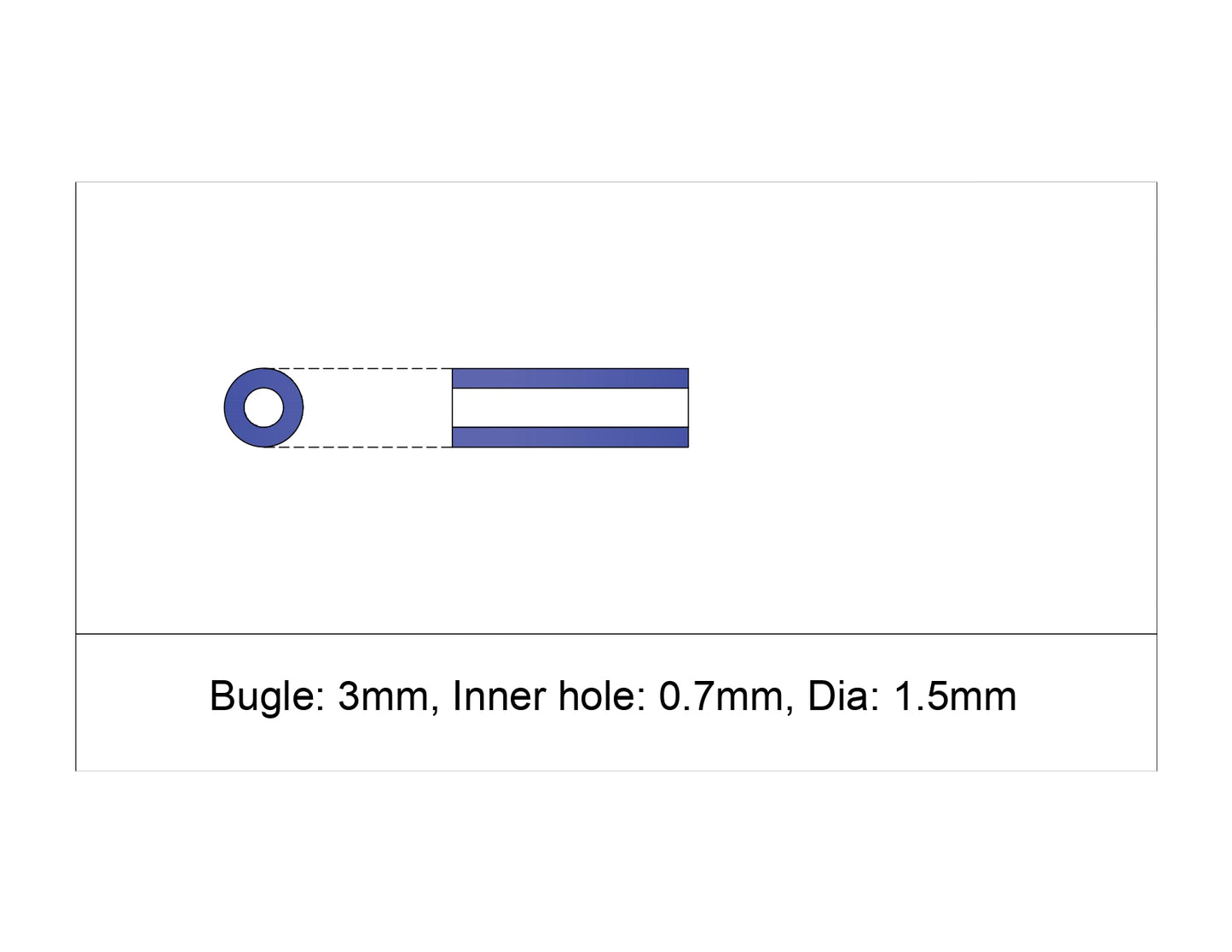 #455 Bugle 3mm Metallic Blue Iris