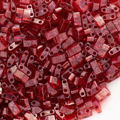 #304 Half Tila Garnet Gold Luster
