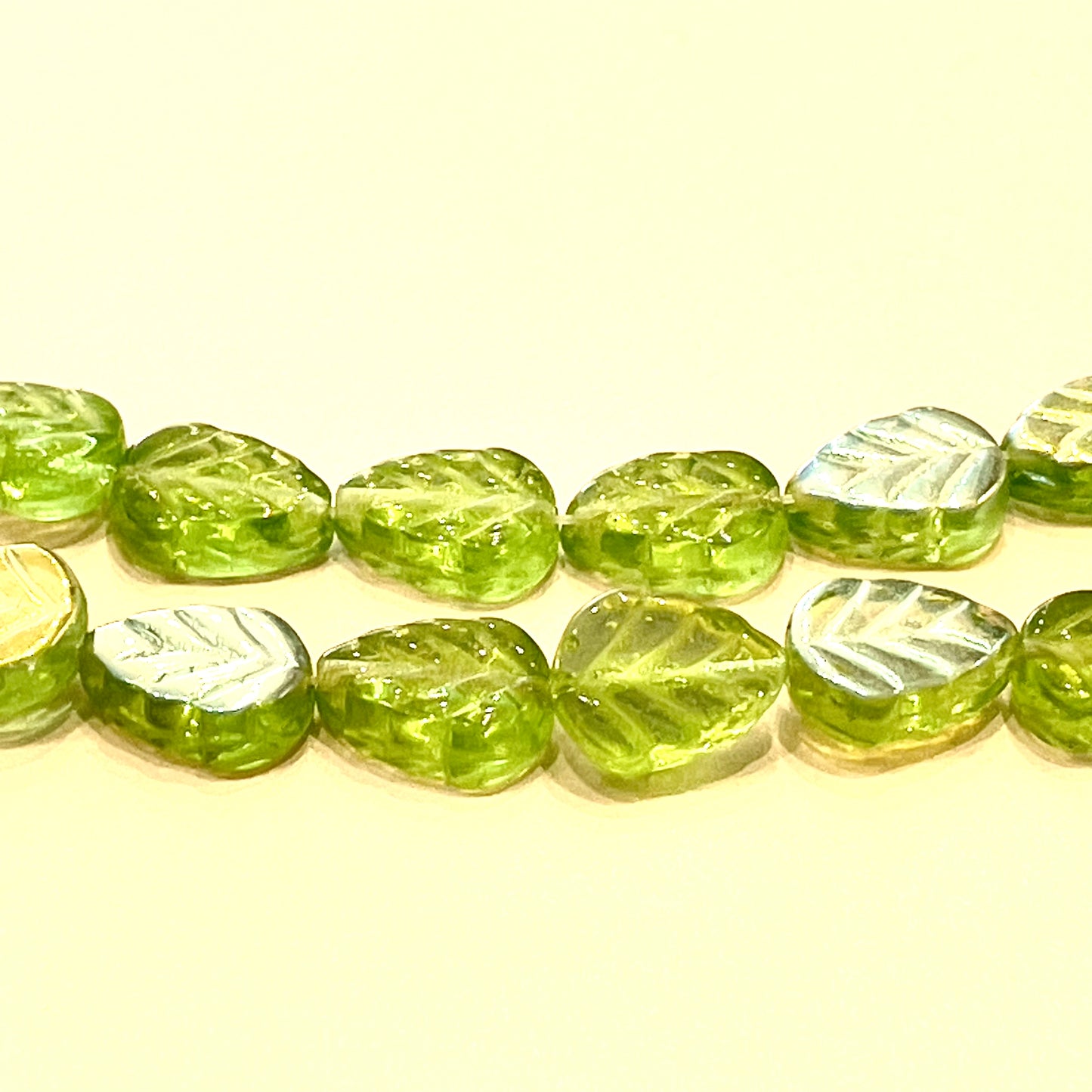 10X8mm Peridot AB Leaf Beads