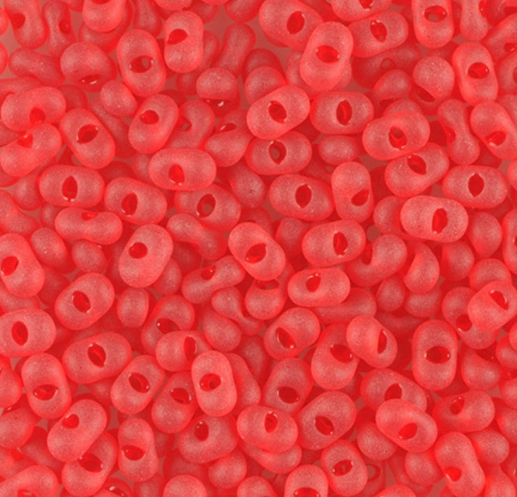 90070 Matte Transparent Red 3.2X6.5mm Farfalle 15 grams