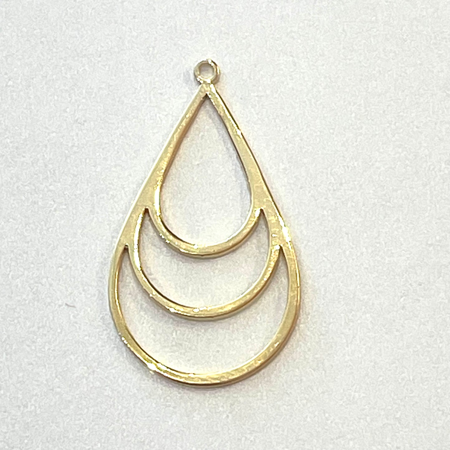 36mm Gold Plated Teardrops