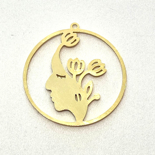 30mm Gold Plated Laser Cut Face
