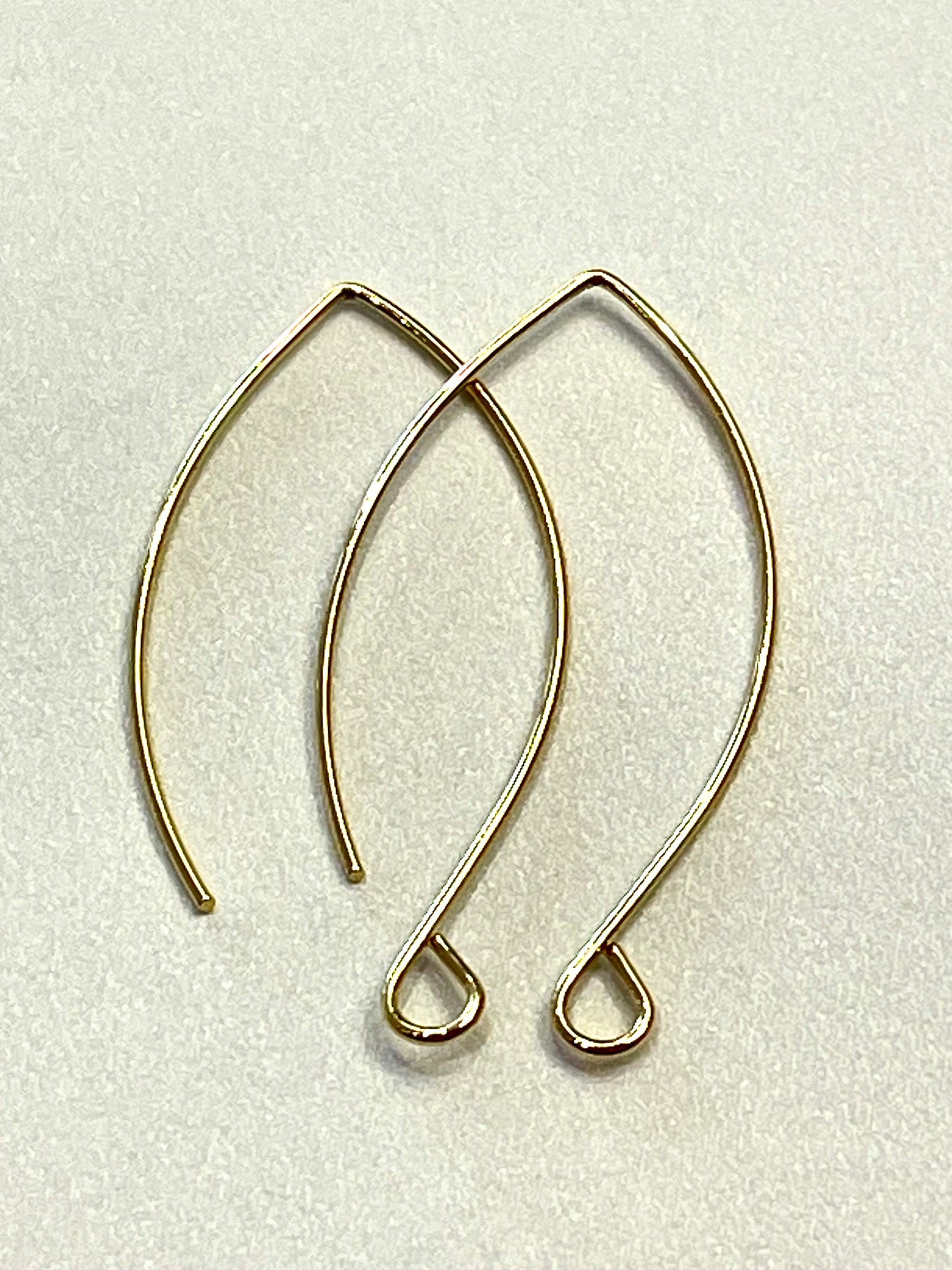 Gold Plated Marquis Ear Wire