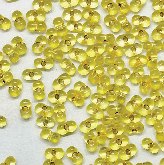 78181 Silver Lined Yellow 2X4mm Farfalle 10 grams