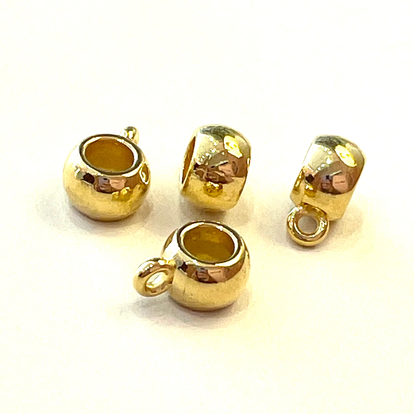 8mm Gold Plated Bail Bead
