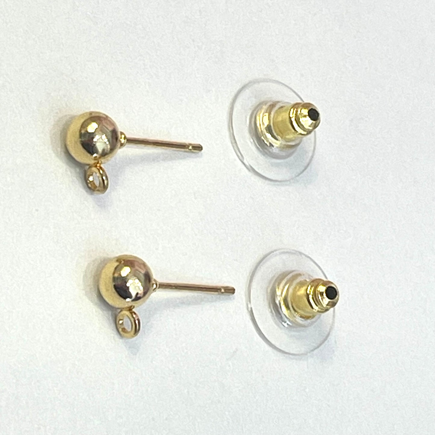 5mm Round Gold Plated Post Earrings