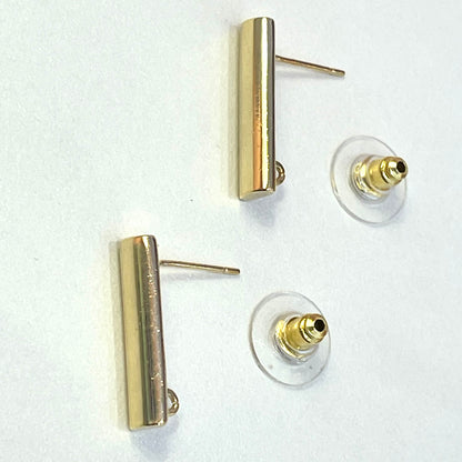 Large Half Round Post Earrings