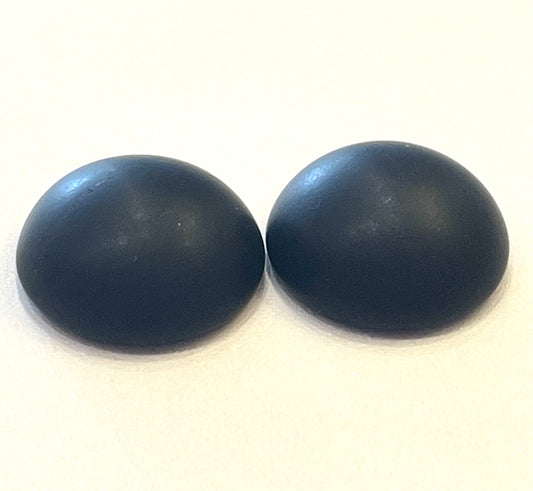 16mm Preciosa Matte Black Cabochon