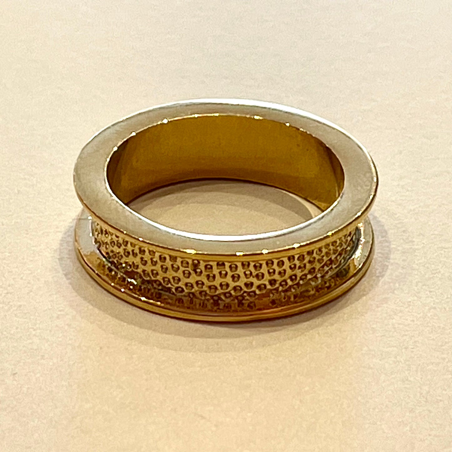 Gold Plated Channel Ring Size 7