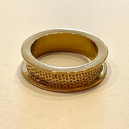 Gold Plated Channel Ring Size 7