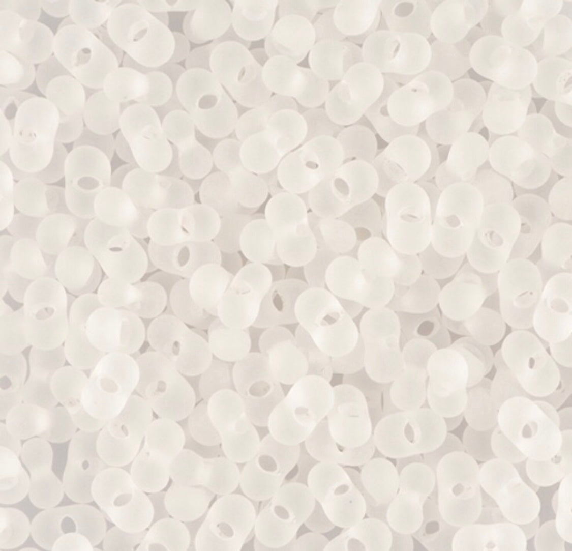 02090 Alabaster 2X4mm Farfalle 10 grams