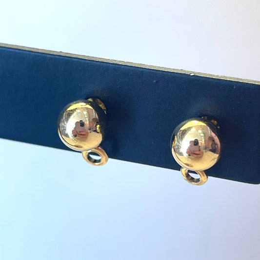 5mm Round Gold Plated Post Earrings