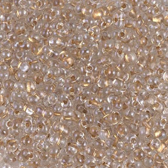 #1521 Beige Lined Crystal Berry Bead