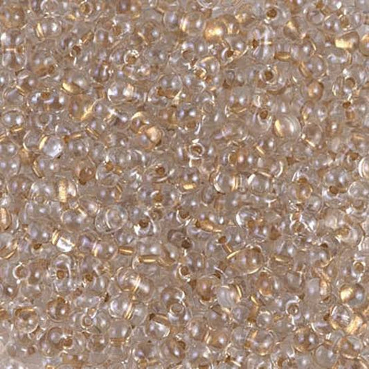 #1521 Beige Lined Crystal Berry Bead
