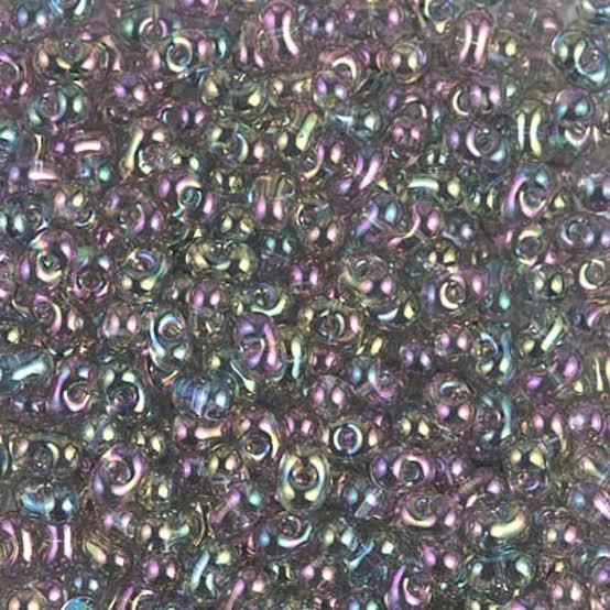 #2440 Dark Transparent Grey AB Berry Bead