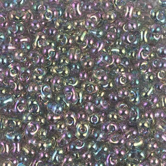 #2440 Dark Transparent Grey AB Berry Bead
