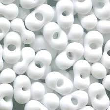 03050 Opaque White 2X4mm Farfalle 10 grams