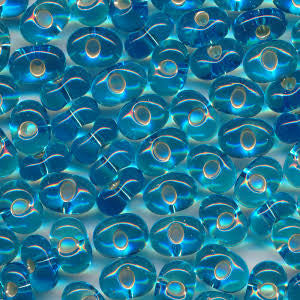 78134 Silver Lined Aqua 2X4mm Farfalle 10 grams