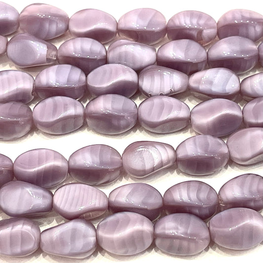 9mm Twisted Rectangle Purple Swirl